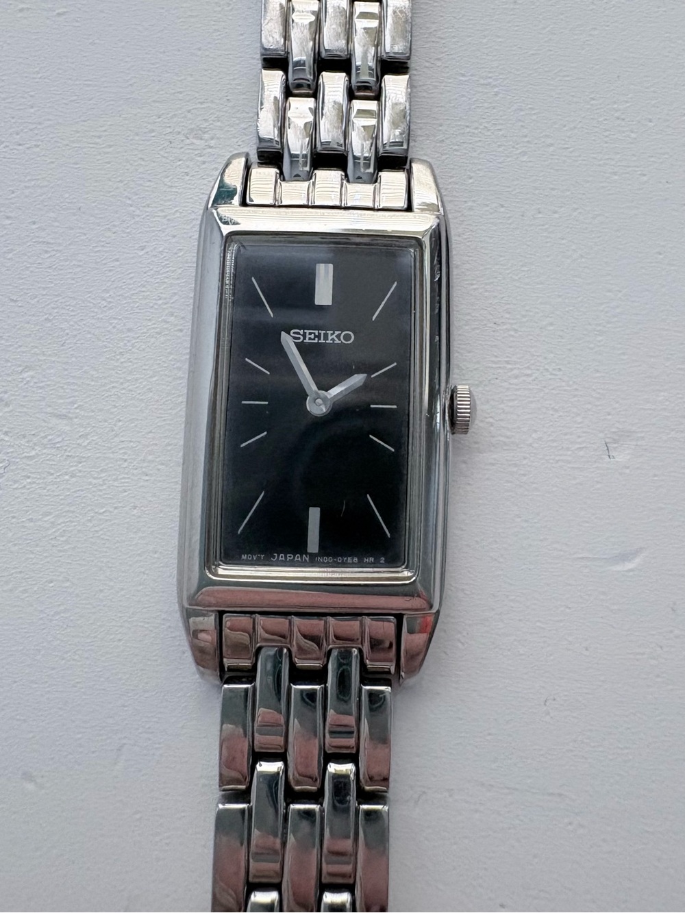 Seiko 1N00 Gold Tone Ladies Tank Watch | Vintage Quartz Bracelet Watch